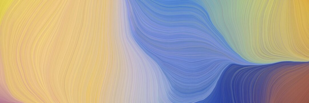 colorful and elegant vibrant creative waves graphic with modern waves background illustration with burly wood, steel blue and light pastel purple color © Eigens