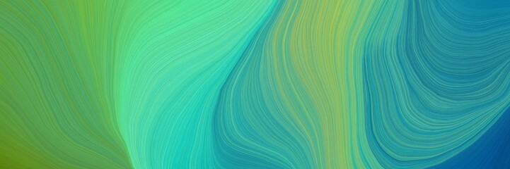 colorful and elegant vibrant creative waves graphic with contemporary waves illustration with medium sea green, olive drab and medium aqua marine color