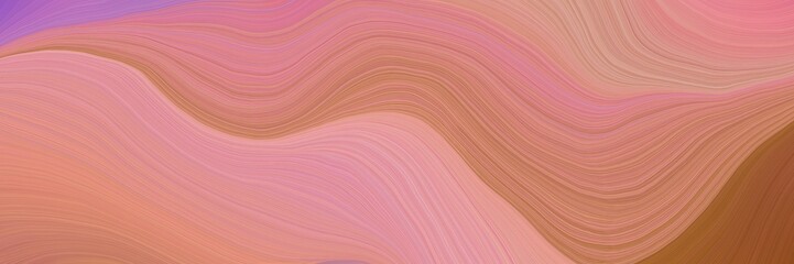 colorful and elegant vibrant creative waves graphic with modern curvy waves background design with dark salmon, sienna and pastel violet color