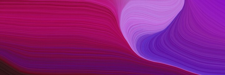 colorful and elegant vibrant abstract art waves graphic with curvy background illustration with purple, medium orchid and dark moderate pink color