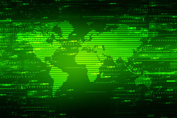 2d illustration world map abstract background