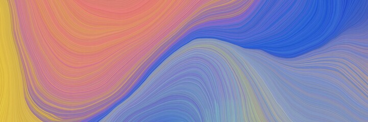 colorful and elegant vibrant abstract artistic waves graphic with smooth swirl waves background design with light slate gray, dark salmon and royal blue color