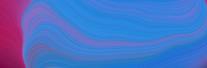 colorful and elegant vibrant abstract art waves graphic with smooth swirl waves background design with royal blue, moderate pink and slate blue color