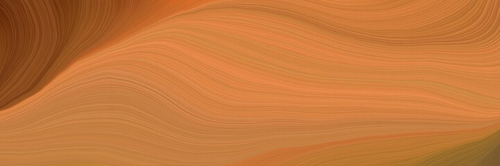 colorful and elegant vibrant background graphic with elegant curvy swirl waves background illustration with peru, chocolate and brown color