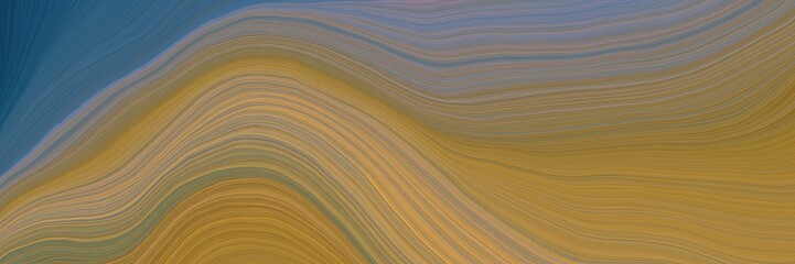 colorful and elegant vibrant creative waves graphic with modern waves background illustration with pastel brown, teal blue and light slate gray color