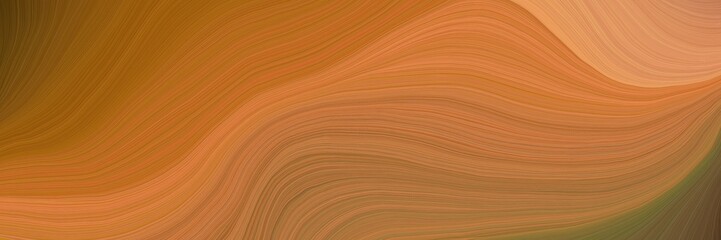 colorful and elegant vibrant creative waves graphic with contemporary waves design with coffee, bronze and brown color