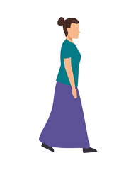 young woman casual avatar character