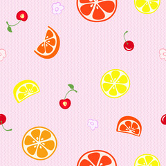 seamless pattern with fruits
