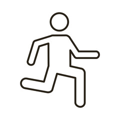 runner avatar figure line style icon