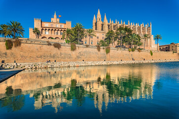 Cathedral La Seu in Palma de Mallorca, Spain, Balearic Islands