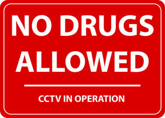 NO DRUGS NO SMOKING MARIJUANA TOBACCO ALLOWED BANNED PROHIBITED WARNING SIGN VECTOR
