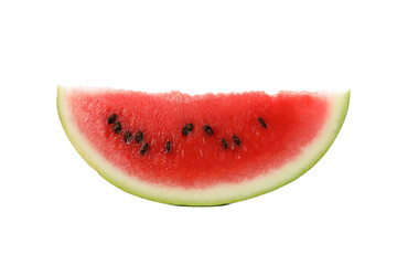 Fresh watermelon slice isolated on white background. Summer fruit