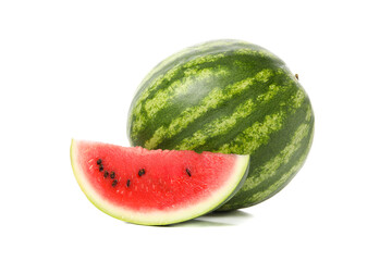 Fresh watermelon isolated on white background. Summer fruit