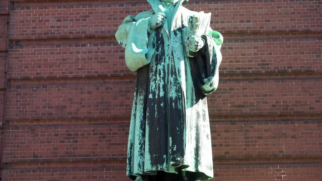 Martin Luther Statue at Hamburg St. Michaelis Church