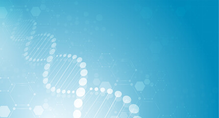 DNA digital, sequence, code structure with glow. Science concept and nano technology background. vector design. © TripleP Studio