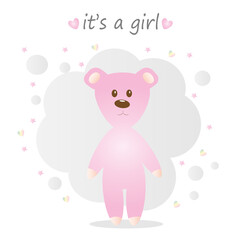 Obraz na płótnie Canvas Pink bear