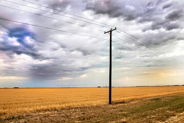 Surreal West texas Farmland.