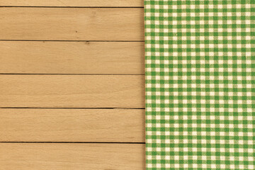 Checkered Tablecloth On The Table
