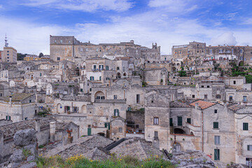 Viewpoint of Matera old town in Basilicata region, Italy.