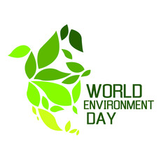 Vector illustration of a leaf for World Environment Day.