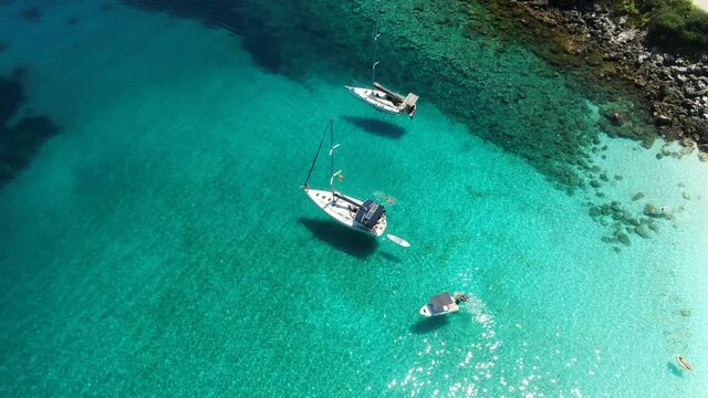 Thassos,a beautiful greek island seen from a drone 