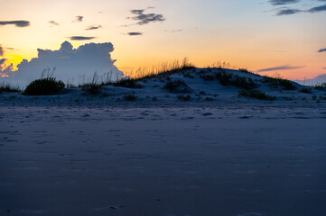 Sunset Shadows on Sand Dunes