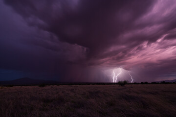 A lightning storm viewed from Coronado State Park during monsoon season.