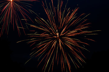 Fireworks Display at Night on the Water