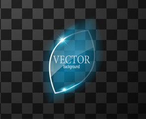 Glass vector button plane. Easy editable background