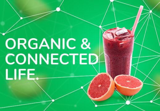 Organic Grapefruit Juice Mockup