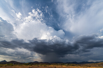 A microburst over Clifton, Arizona.