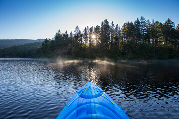 kayaking in mont tremblant national park, Canada