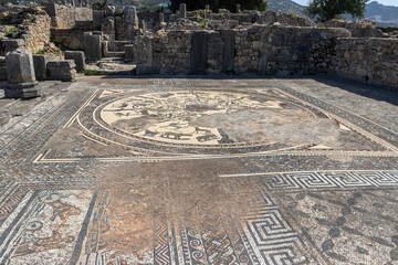 The antique mosaic of Volubilis in Morocco