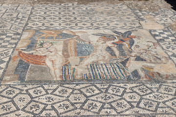 The antique mosaic of Volubilis in Morocco