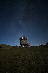 Mount Washington Observatory at night.