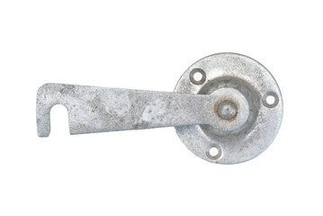 Old door hook isolated on the white background.