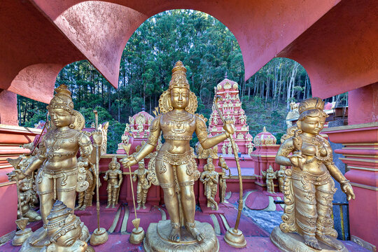 Colorful Seetha Amman Hindu temple in Nuwara Eliya, Sri Lanka
