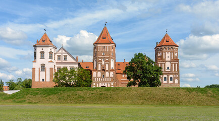Fototapeta na wymiar Mir Castle. The village of Mir. Korelichi district. The Grodno region. Belarus.
