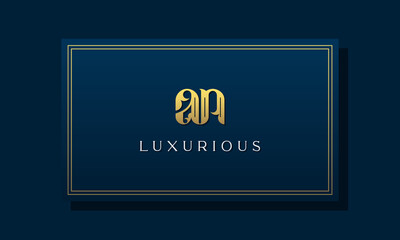 Vintage royal initial letter AN logo. This logo incorporate with luxurious typeface in the creative way. It will be suitable for Royalty, Boutique, Hotel, Heraldic, fashion and Jewelry.