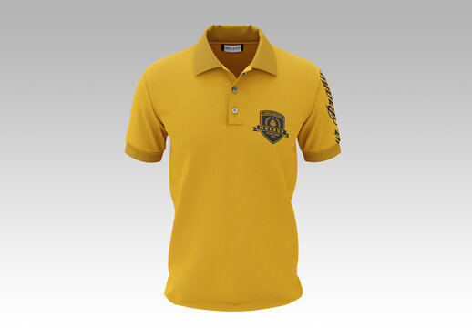 Men's Short Sleeve Polo Shirt Mockup, Front