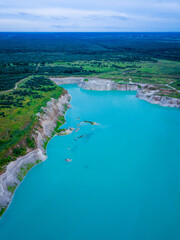 White cliffs of Krychaw. Сhalkpit near Krychaw Town (Belarus). Local copy of White cliffs of Dover 