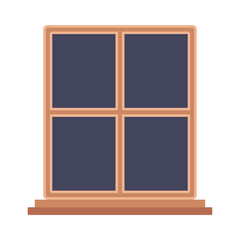 Fototapeta na wymiar Isolated wood window vector design