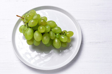 Fresh seasonal grapes in Plastic containers ready to eat To take away