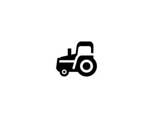 Tractor vector flat icon. Isolated agriculture machine vehicle, tractor car illustration	