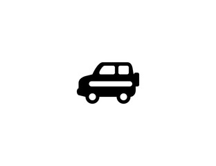 Obraz premium Sport Utility Vehicle vector flat icon. Isolated SUV car, off road vehicle, automobile illustration