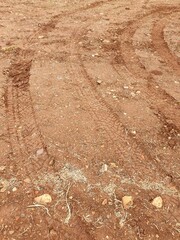 tire tracks in sand
