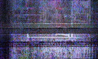 Glitch art scan line background. TV scan line monitor for old technology concept. Old damaged monitor line spots for aesthetic design.