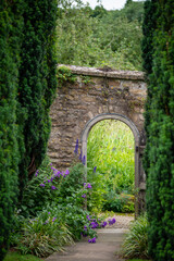 stone arch gate in the garden