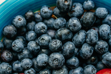 Blueberries background, close up