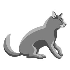 Stylized illustration of sitting cat.